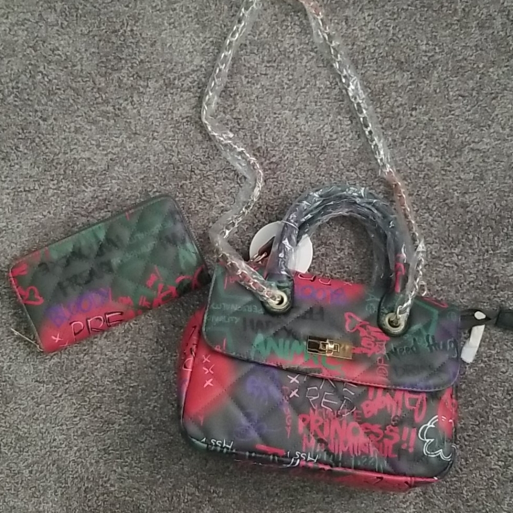 Vegan graffiti bag set